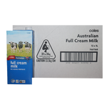 Coles Full Cream Milk 1ltr