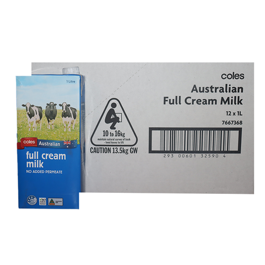 Coles Full Cream Milk 1ltr