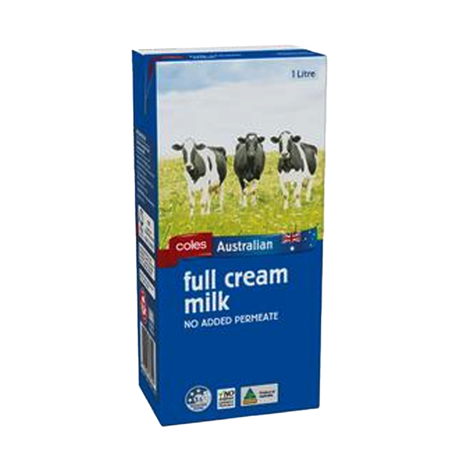 Coles Full Cream Milk 1ltr