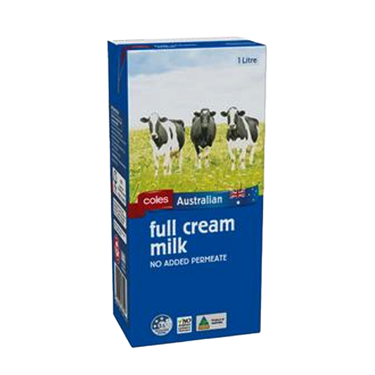 Coles Full Cream Milk 1ltr